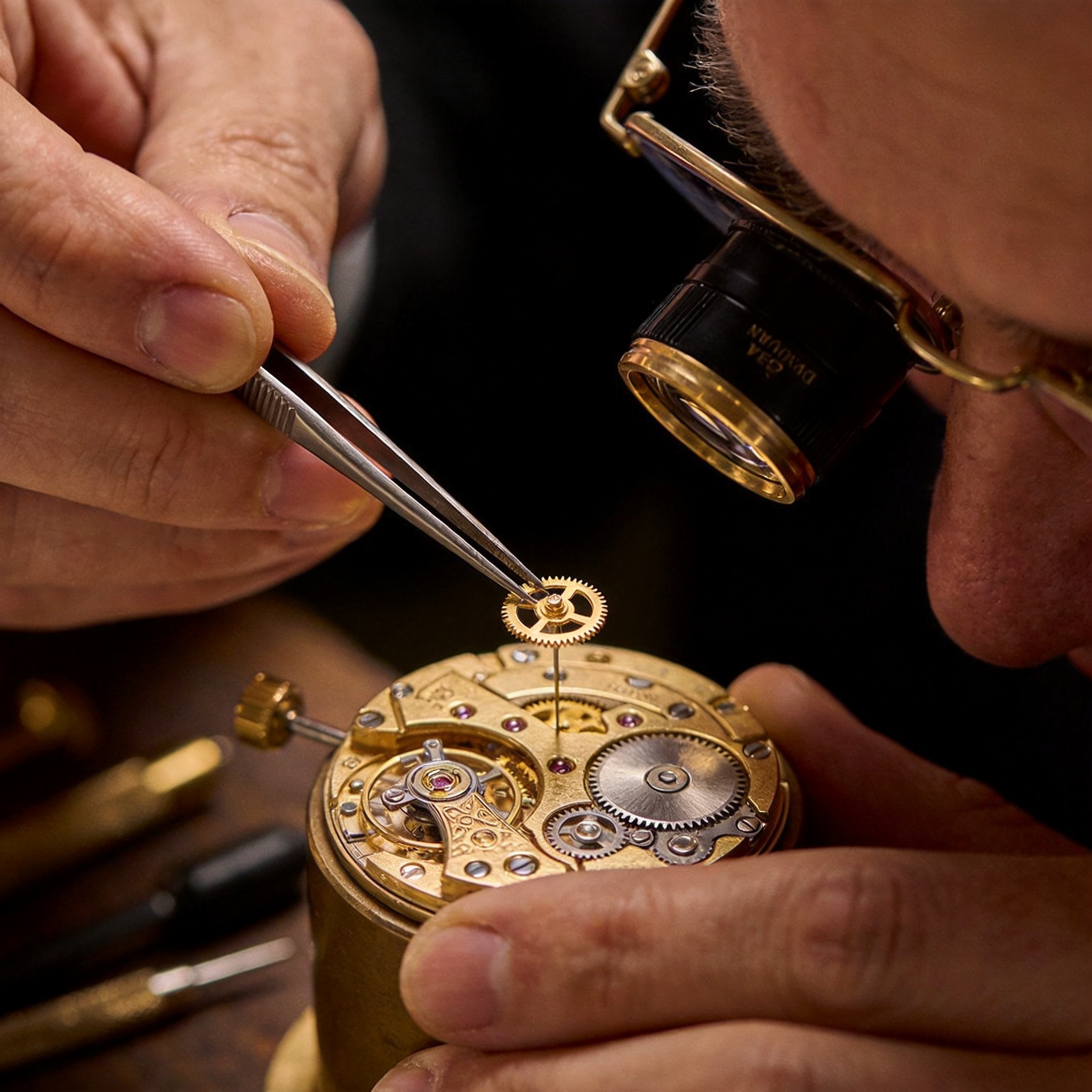 Master watchmaker at work